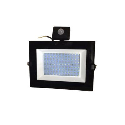 China Theme park ip65 3years warranty slim outdoor ce 10w 30w 50w 100w 150w 200w led flood light with pir motion sensor for sale