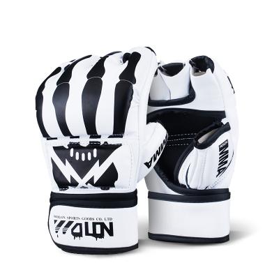 China Muttahida Majlis-e-Amal Kickboxing Fitness Gloves PU NFM Muay Leather Thai Twin Boxing Training Sandbag Gloves OEM ODM Design Copy in fire client function for sale