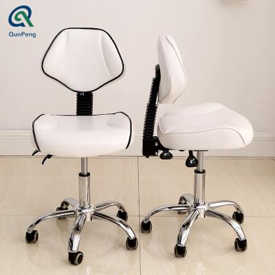 China Mordern Beauty Salon Adjustable Swivel Seat Manicure Pedicure Stools Salon Stool Chair With Backrest for sale