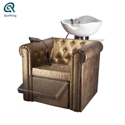 China Elegant Modern Styling Chairs Beauty Salon Hair Washing Shampoo Chair Electric Massage for sale