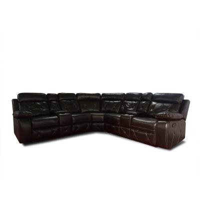 China (Other) Adjustable Cup Holder Motion Sofa Set With Console Modern Design Living Room Sofa Set American Style Reclining Sofa for sale