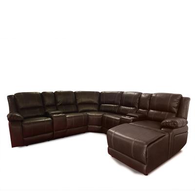 China Modern Style Leisure Sofa Hotel Living Room Leather Sofa (Other) New Design Adjustable Luxury Furniture for sale