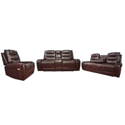 China Latest Design Adjustable Living Room Sofa Leather Electric Recliner Sofa Set (Other) With USB Charging for sale