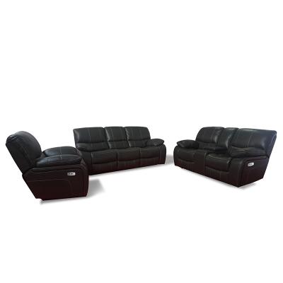 China Recline 3+2+1 Multifunctional Electric Leather Sectional Lounge Reclining Sofa Set for sale