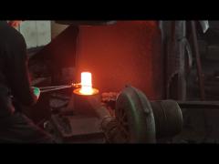 Steel ball forging practice