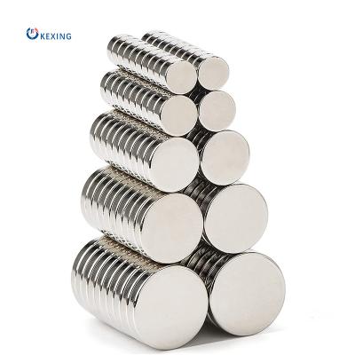 China Industrial Strong Magnet KEXING NdFeB Wholesale D10mm D12mm D15mm D18mm D20mm N35-N52 Disc Neodymium Magnet for sale