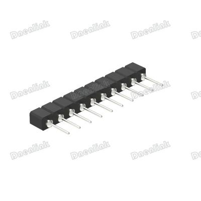 China Dnenlink PCB Machined 2.54 Pin Female Header Pitch Single Row Straight Connector for sale