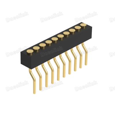 China PCB Dnenlink 1.27mm Pitch H2.0 Single Row SMT Pogo Pin Connector Without Peg for sale