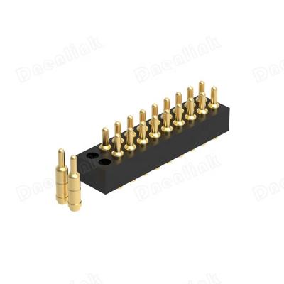 China Pitch Row H2.0mm SMT Straight Type PCB Dnenlink 1.27mm Male Dual Header Pogo Male Connector for sale