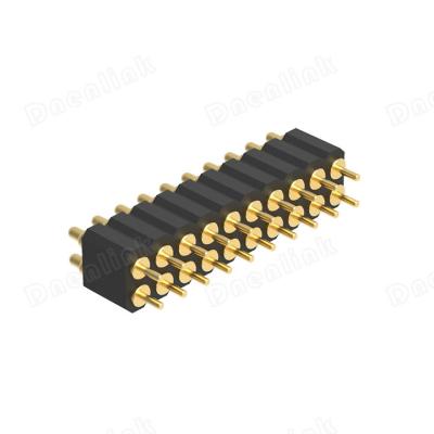 China Straight Type PCB Pitch Row H4.0mm SMT Male Connector Dnenlink 2.00mm Dual Male Header Connector Pogo for sale