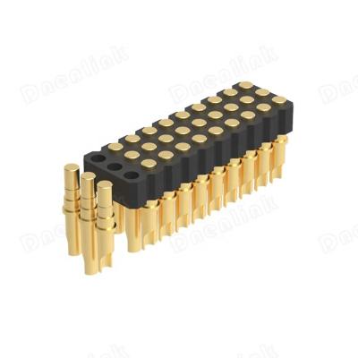 China PCB Dnenlink 2.00mm Header H2.5mm Female Flat Contact Row Solder Pogo Male Connector SMD Triple Pin Header for sale