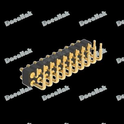 China Pitch Row H2.5mm Header DIP Straight Male Type PCB Dnenlink 2.54mm Dual PogoPin Header Connector for sale