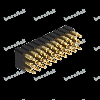 China PogoPin Header PCB Dnenlink 2.54mm Pitch Triple Row H4.0mm Straigh Header SMT Male Type Connector for sale