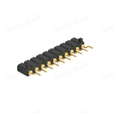 China Pogo Pin Header PCB Dnenlink 2.54mm Pitch H4.0mm Double Row Header SMT Straight Male Type Pogo Pin Header Connector for sale