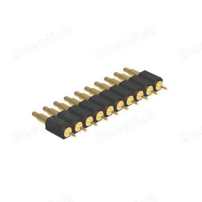 China PCB Dnenlink 2.54mm Pitch Single Row H4.0mm Straight Male Headert DIP Type PogoPin Header Connector for sale