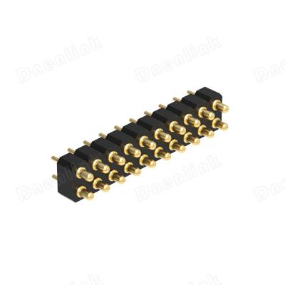 China Pitch Row H2.5mm Header DIP Straight Male Type PCB Dnenlink 2.54mm Dual PogoPin Header Connector for sale