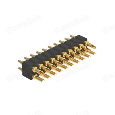 China Dnenlink 3.00mm PCB Pitch Dual Row Male Header H4.0mm Solder Pogo Pin Header Connector for sale