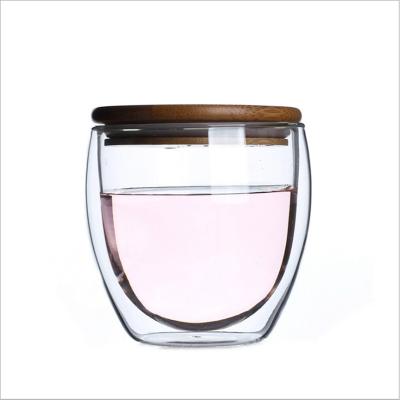 China Viable Fashionable 260ml 350ml 450ml Bulk Coffee Glass Mug With Lid (DC-BDG10) for sale