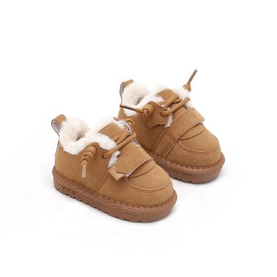 China Wholesale Winter Toddler Walking Shoes Plush Anti-slippery Kids Boots Warm Children's Cotton Shoes Baby Snow Boots for sale