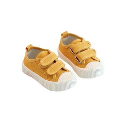 China New Style Solid Color Toddlers Sneakers Kids Lightweight Fashionable Canvas Shoes Baby Shoes for sale