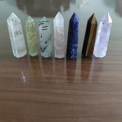 China Wholesale Natural Stone Tower Small Crystal Point Quartz Wand 6-7cm Length From China for sale