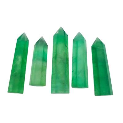 China High Quality Green Fluorite Specimen Quartz Crystal Point Wand From China for sale