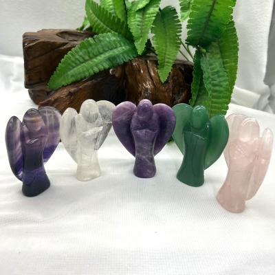 China China Wholesale Natural Stones Hand Mand Crystal Carving Angel Crystal Crafts for Healing for sale