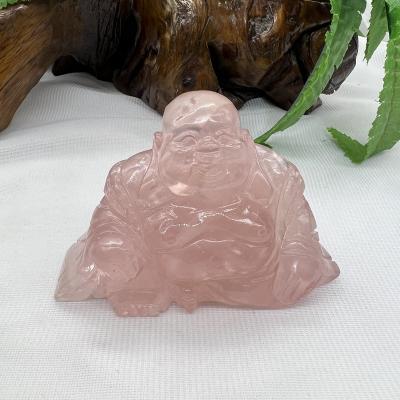 China China High Quality Reiki Healing Crystal Crafts Hand Carved Crystals Maitreya Rose Quartz Natural for sale