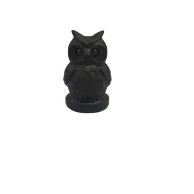 China Wholesale Natural Black Obsidian Crystal Carving Owl For Decoration animal from China for sale