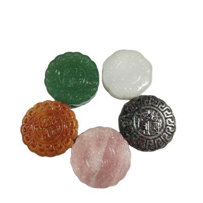 China Wholesale China Mid-Autumn Festival Craft Stones Crystal Moon Cake For Gift Cut Out Natural for sale