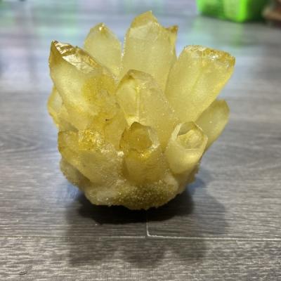 China Natural Stone Crystal Cluster For Home Decor Craft Yellow Hand Made Wholesale From China for sale