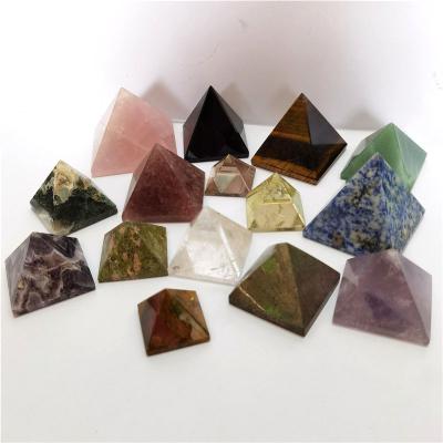 China China Best Quality 50mm Decorative Stones Pyramid Crystals Orgone Healing Pyramids for sale