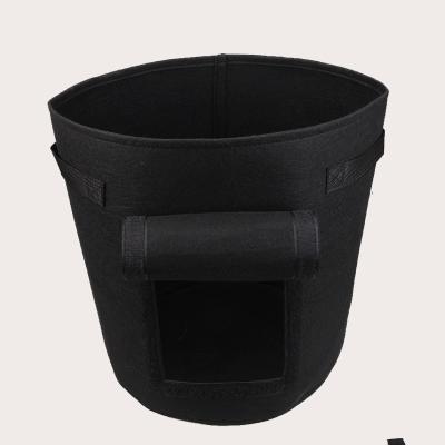 China Plant Fiber Felt Grow Bags Flower Vegetable Plants Potato Grow Bags With Handle Fabric Smart Pot Indoor Balcony for sale