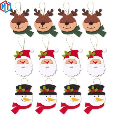 China Christmas Felt Supplies Christmas Decoration Santa Claus Gift The Little Cute Reindeer Snowman For Children About 11cm for sale