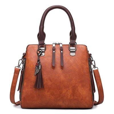 China Fashion Vintage Ladies Handbags Totes Tassel Luxury Cross - Body Bags For Women Leather Trim Woman Shoulder Messenger Bag for sale