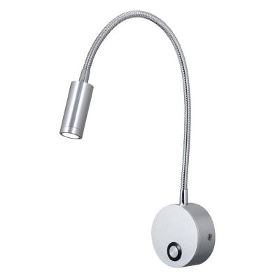 China 360Â ° Flexible Rotating Gooseneck Gooseneck Wall Lights Bedroom Hotel Bedside Indicating Light Modern Wired Wall Lamp Sconce With Switch for sale