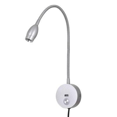 China Modern Dimmable Bedside Plug In Reading Light, Outdoor Minimalist Headboard Wall Lamp Reading Bed LED Mount Sconce With USB Charger for sale