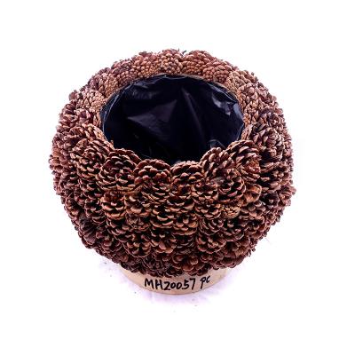 China CLASSIC Pine Cone Cheap Plant Garden Flower Plant Supply Wooden Pot for sale