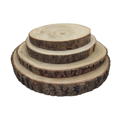 China Wholesale Europe Large Log Slice Child DIY Wooden Slice Home Decoration for sale