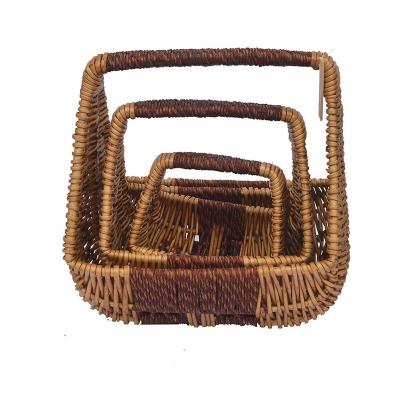 China China Fair Trade Strong Styles Creative Wicker &Rope Woven Baskets With Handles Willow Baskets for sale