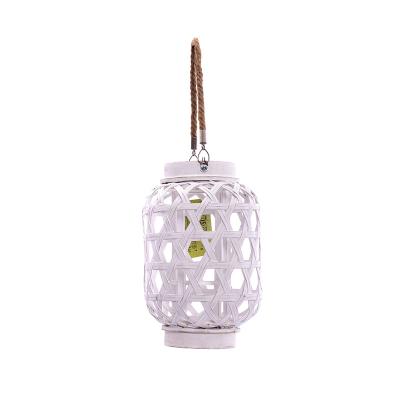 China Product Sale Rustic Lantern Bamboo Rattan Weave Round Wicker Lantern for sale