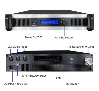 China 2KW FM transmitter + 1 bay dipole antenna + 30 meters wire with connectors for RS radio station 2KW-3 radio for sale