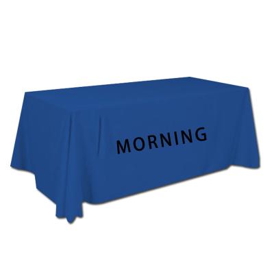 China Outdoor Polyester Stretch Tablecloth Bulletin Table Cover Exhibition Table Throw Waterproof for sale