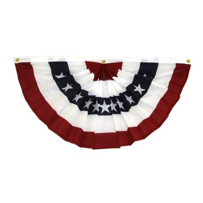 China 1.5x3Ft United States Fan Flag American USA Flag Bunting Banner FLYING Patriotic Pleated Flag for sale