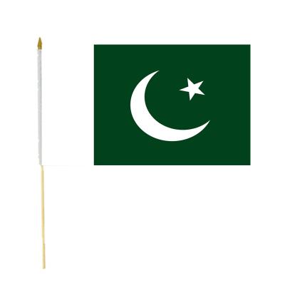 China Small Hand Flag Pakistan Flag Flying Waving Waving Mini Custom Printed Hand Held Flag For Sale for sale