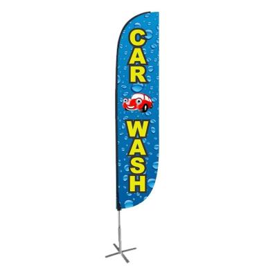 China 2020 new car wash wind feather flag promotion FLYING beach flag for sale