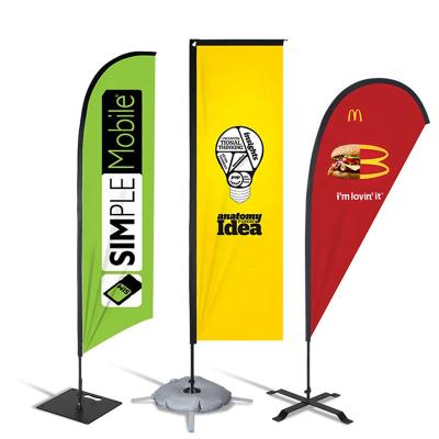 China Healthcare Institutes Outdoor Advertising Printing Flying Feather Flag Custom Teardrop Flag for sale