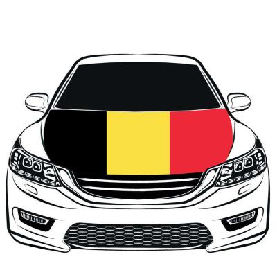 China Belgium National Flag Car Hood Cover Elasticity Cloth Car Engine Hanging Flag for sale