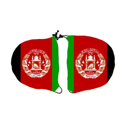 China Afghanistan National Flag Car Mirror Cover Stretch Polyester Car Mirror Cover High Quality Flag Scrolling for sale