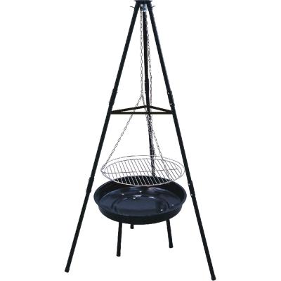 China Easily Assembled Outdoor Charcoal BBQ Fire Pit Swing Barbecue Grill Cooking Grill With Adjustable Cooking Height en venta